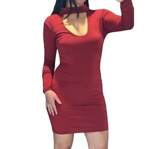 Express bodycon red dress size 0